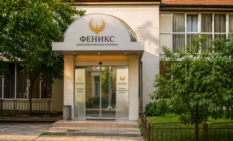 Вход в наркологическую клинику «Феникс» в Урае